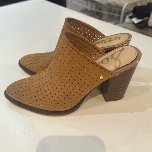 Sam Edelman perforated suede mules 7 - Picture 8 of 9